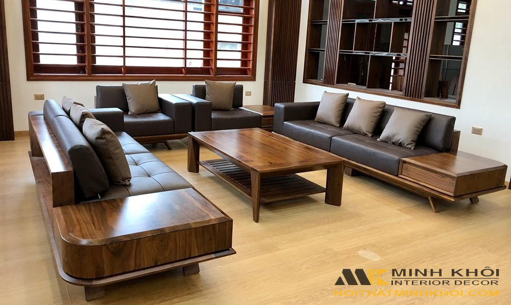 Bàn ghế gỗ sofa hiện đại