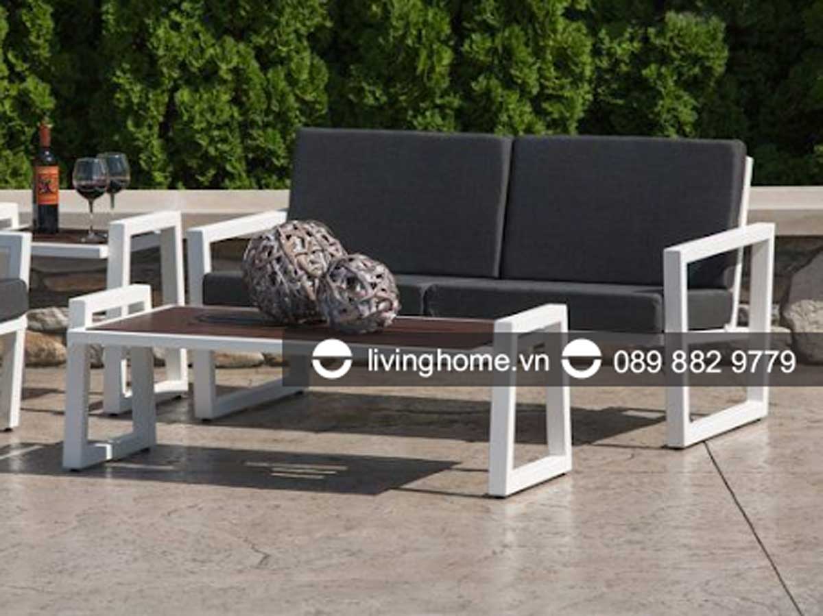 Bàn ghế sofa khung sắt