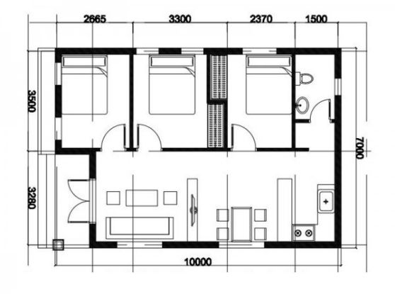 Bản vẽ nhà cấp 4 đẹp