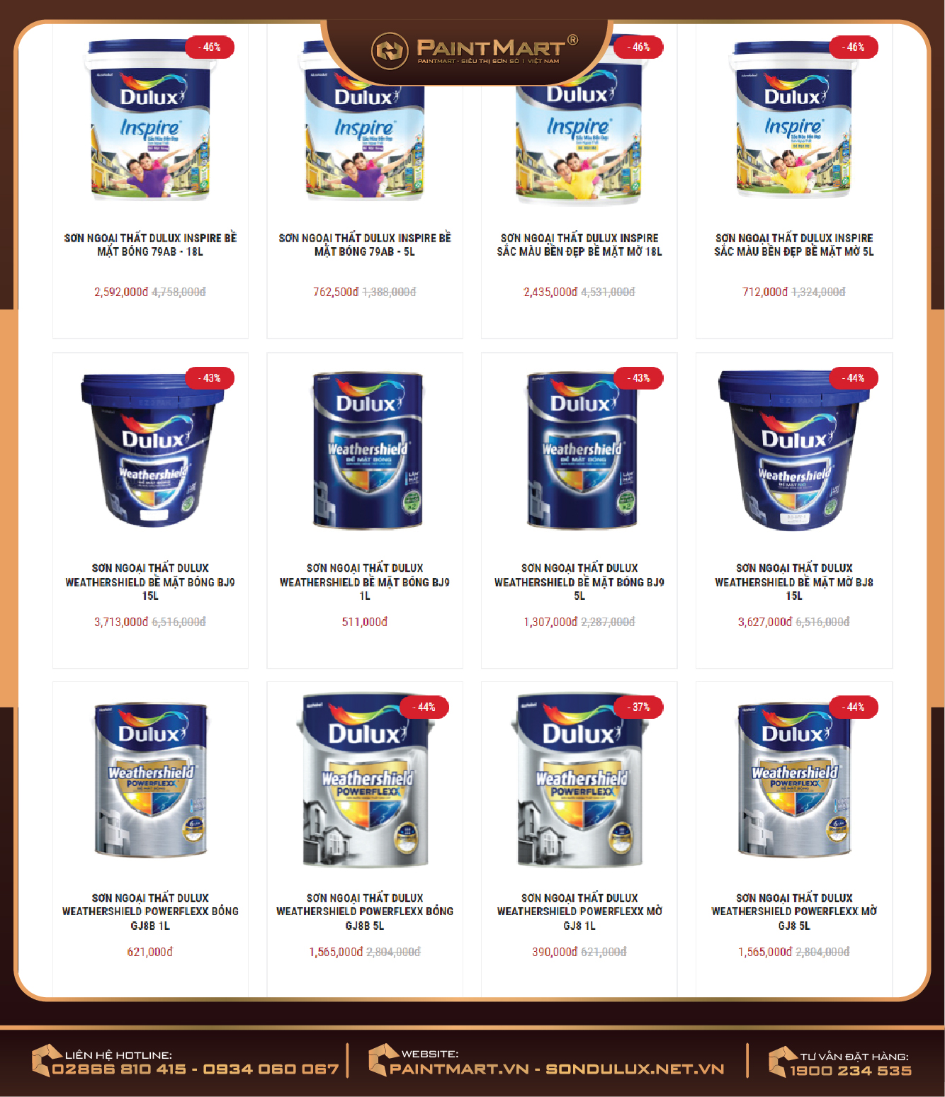 Báo giá sơn tường dulux