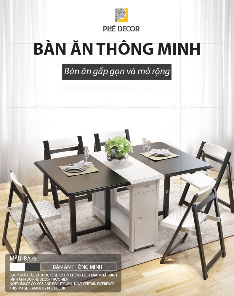 Bộ bàn ghế ăn gấp gọn