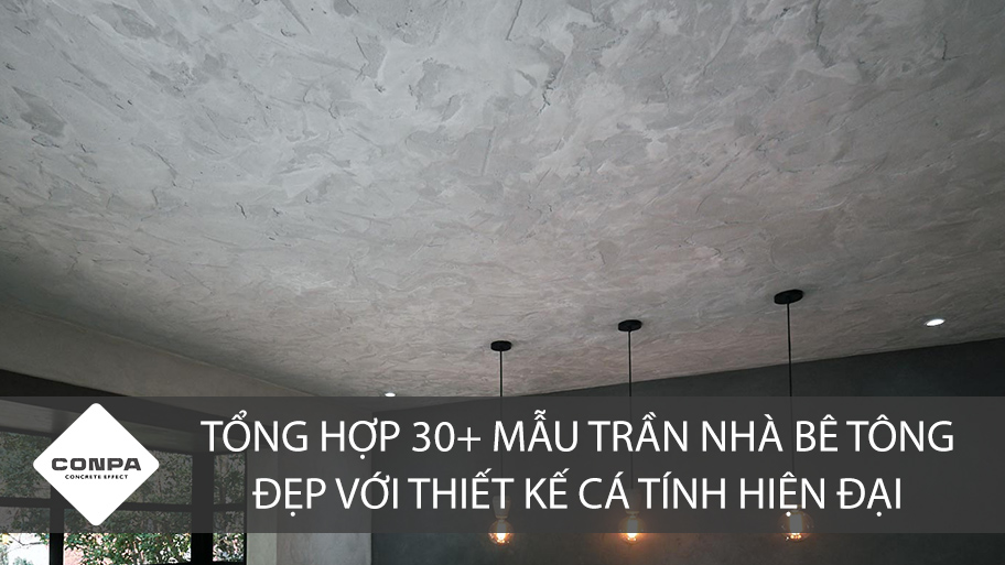 Mẫu trần nhà bê tông đẹp