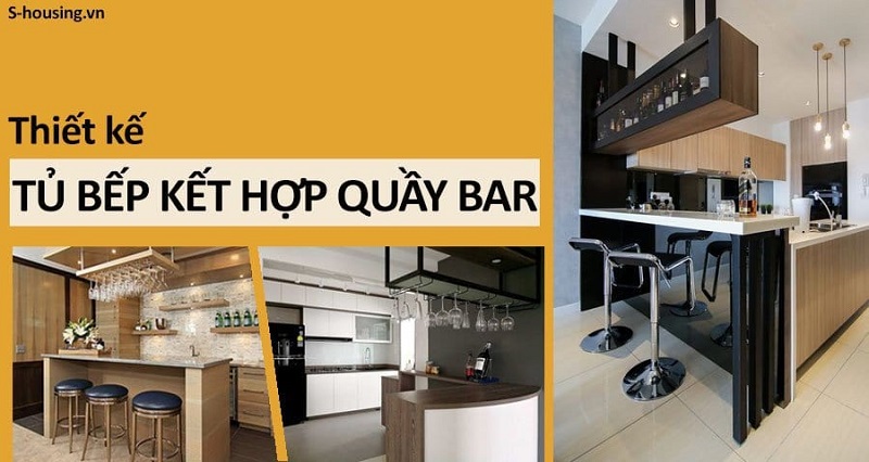 Quầy bar tủ bếp đẹp