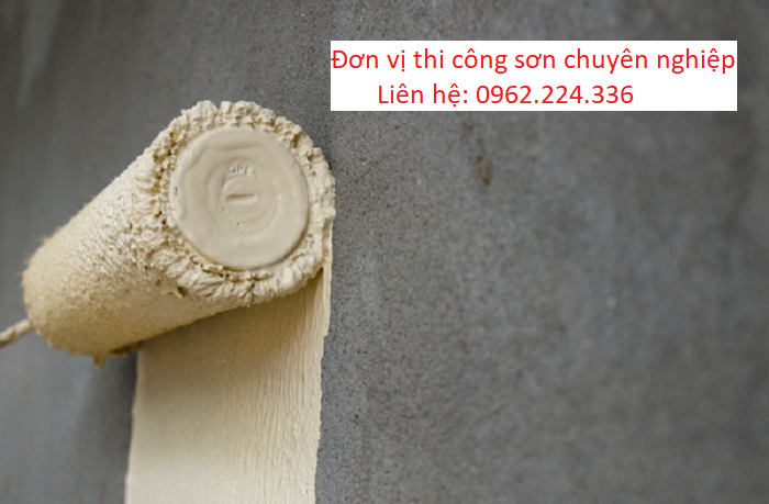 Sơn lót nước một mặt tiền