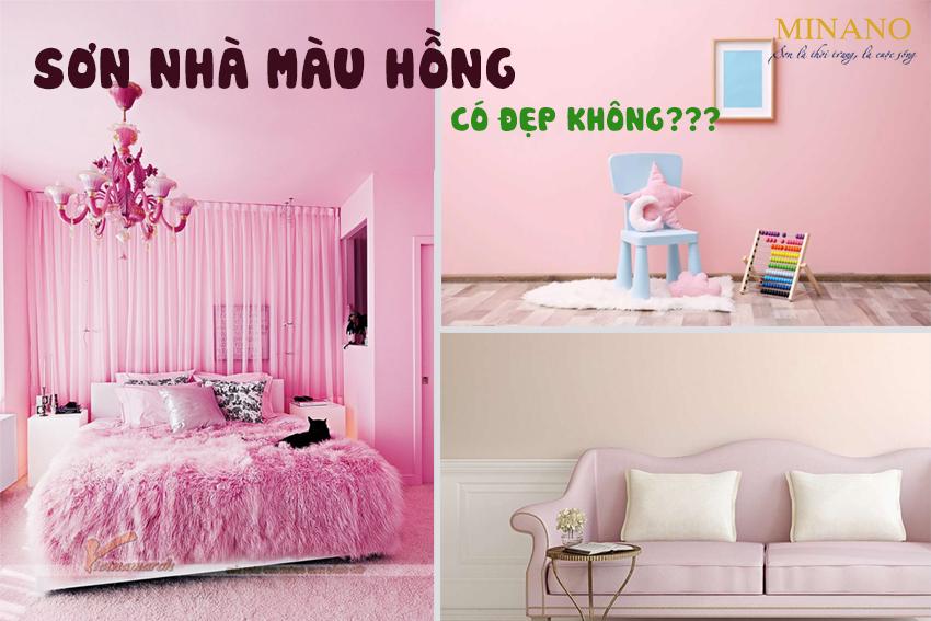 Sơn tường màu hồng cam