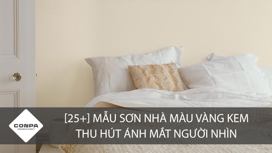 Sơn tường nhà màu vàng kem