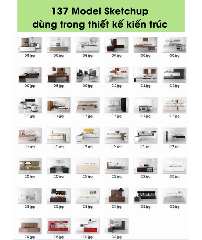 Thư viện nội thất sketchup