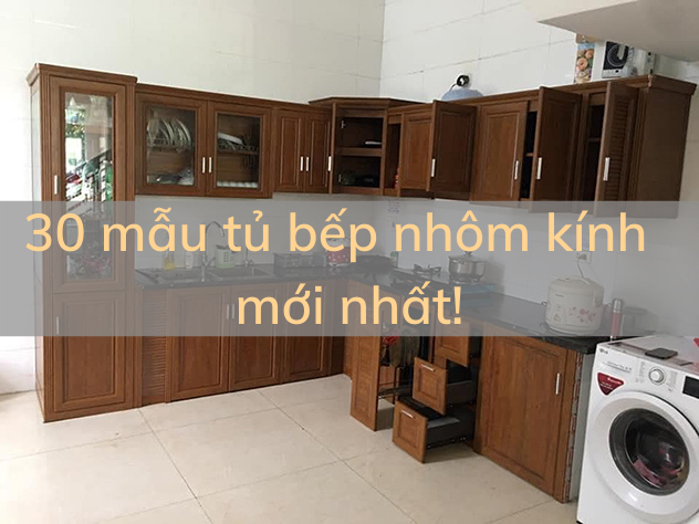 Tủ nhôm kính bếp