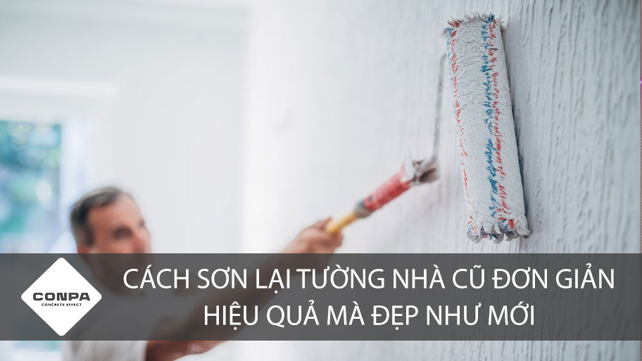 Tường cũ sơn lại